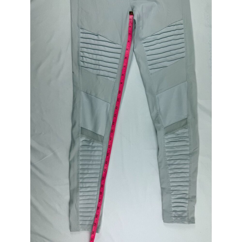 Alo High Waist Moto Long Legging In Alloy Matte/Glossy Panels Size M - Picture 10 of 11